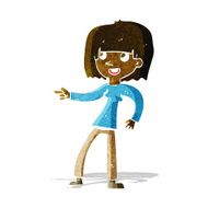 Cartoon Girl Pointing N7