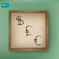 Money drawing sign on blackboard background vector