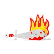 cartoon flaming sword N8