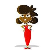 Cartoon Girl With Hands On Hips N8