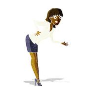 cartoon businesswoman explaining N2