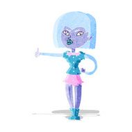 cartoon vampire girl giving thumbs up N2