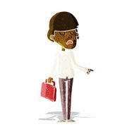 cartoon arrogant businessman pointing N2