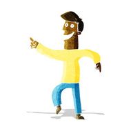 cartoon grinning man N18