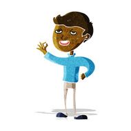 cartoon man making excellent gesture N2