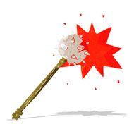 cartoon bloody medieval mace
