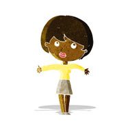 cartoon woman giving thumbs up N2