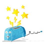 cartoon sparking toaster