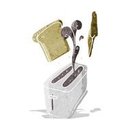cartoon toaster spitting out bread N2