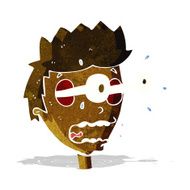 cartoon surprised man with eyes popping out