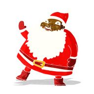 funny waving santa claus cartoon N3