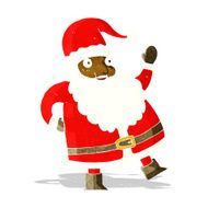 funny waving santa claus cartoon N4