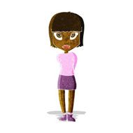 Cartoon Woman Standing N8