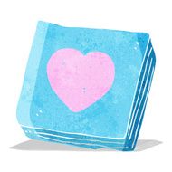 cartoon love heart notes pad