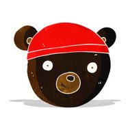 cartoon black bear face N6