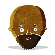 cartoon shocked man with beard N3