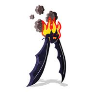 cartoon spooky bat N7