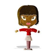 cartoon woman with outstretched arms N2