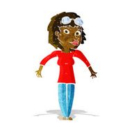 cartoon woman wearing goggles N2
