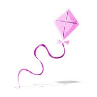 cartoon flying kite N2