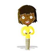 cartoon happy woman N54