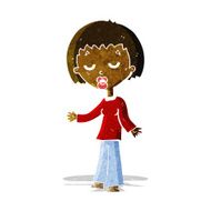 cartoon tired woman N6