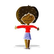 cartoon woman giving thumbs up sign N2