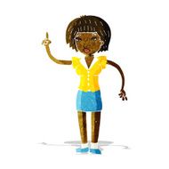 cartoon woman with idea N42