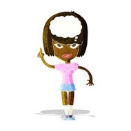 cartoon woman with idea N43