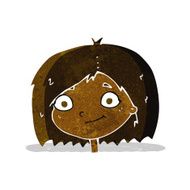 cartoon happy female face N30