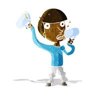 Cartoon Man Drinking Beer N11
