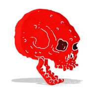 cartoon spooky skull N41