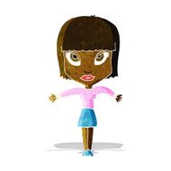 cartoon woman shrugging N10