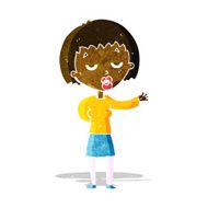 cartoon bored woman N9