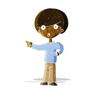 cartoon pointing boy N6