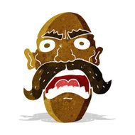 cartoon angry old man N34