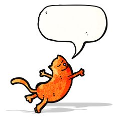 funny cartoon cat with speech bubble N27