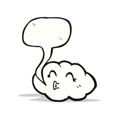 cloud with speech bubble cartoon