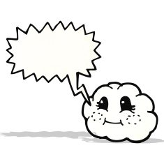 cloud with speech bubble cartoon N2