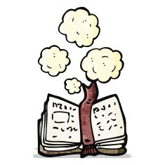 dusty old book cartoon