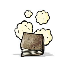 dusty old book cartoon N3