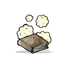 dusty old book cartoon N4