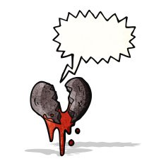 black broken heart cartoon