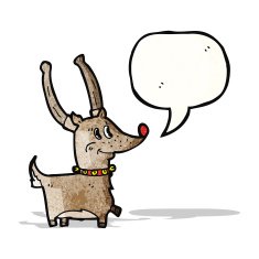 reindeer with speech bubble cartoon