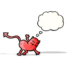 little devil with thought bubble N2