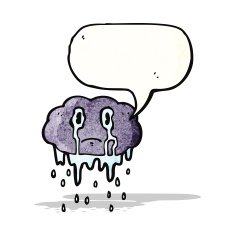 crying raincloud cartoon