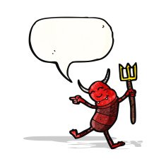 little devil with speech bubble N7