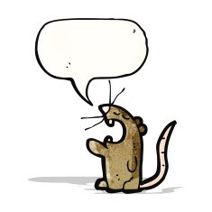 mouse with speech bubble cartoon N3
