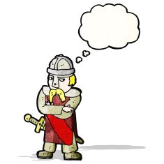 cartoon medieval soldier N9