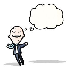 cartoon balloon head businessman N5
